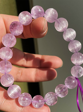 纯天然紫锂辉串珠手链