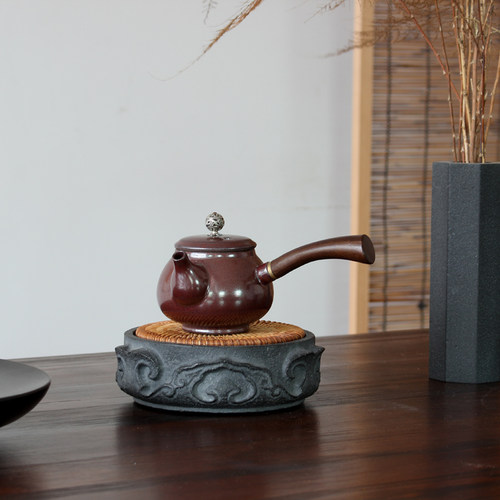 乌金石茶壶垫养壶垫中式复古茶壶底座创意茶壶托盘功夫茶具配件 - 图1