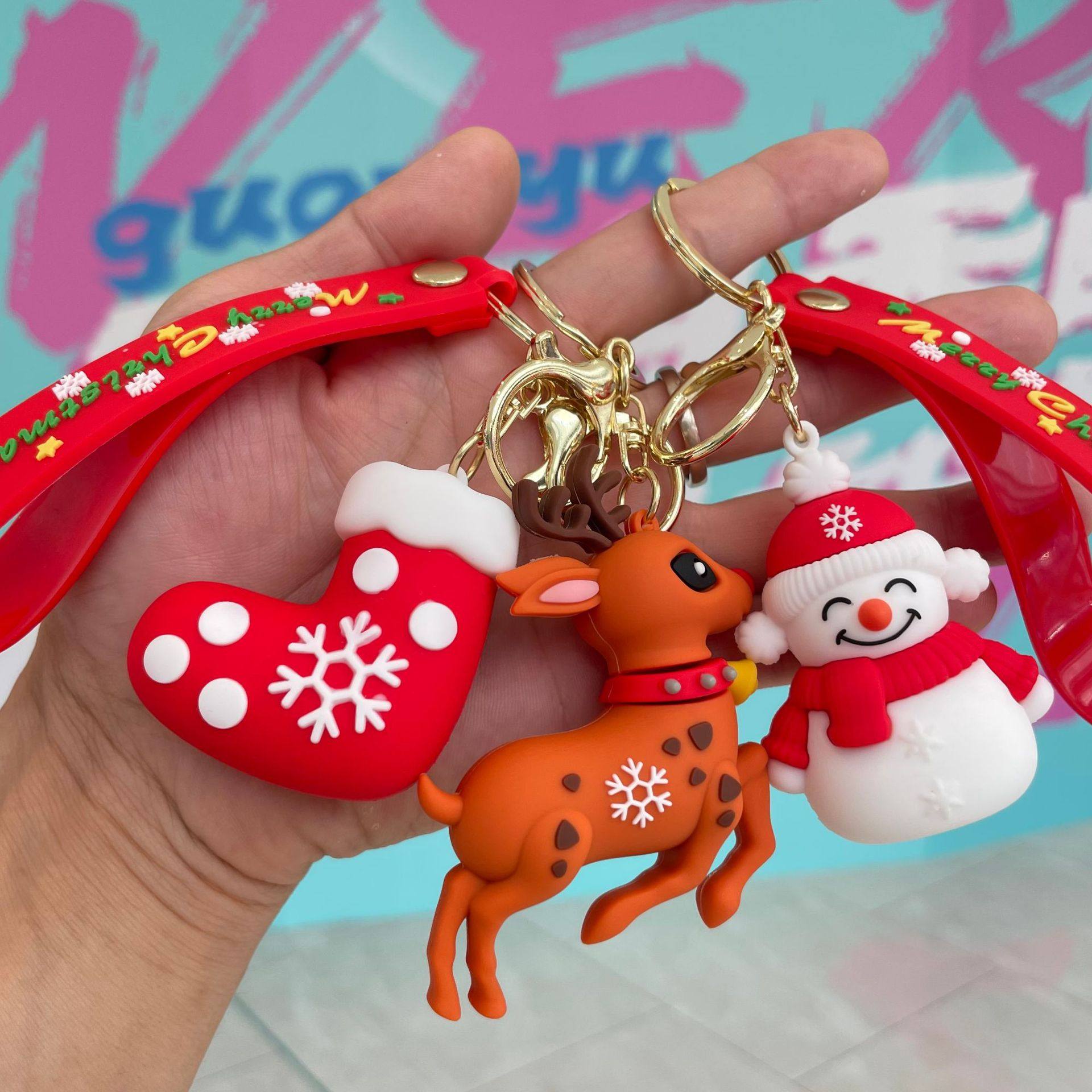 圣诞老人钥匙扣圣诞节树雪人公仔汽车钥匙链挂件小礼品,淘宝优惠券,粉丝福利购,淘宝优惠卷