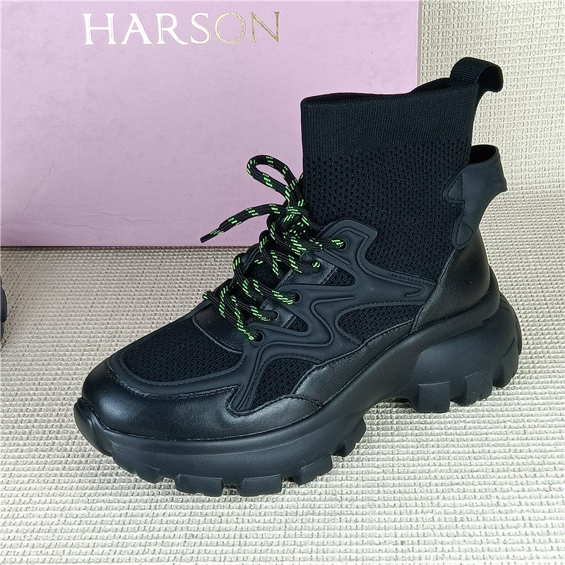 哈森品牌正品撤柜断码处理真皮袜靴厚底增高显瘦弹力靴百搭运动鞋,淘宝优惠券,粉丝福利购,淘宝优惠卷