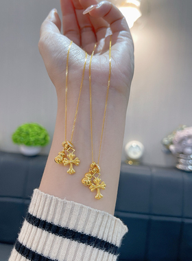 S925银纯银葫芦十字架新中式项链送礼盒礼袋新年春节礼物顺丰1