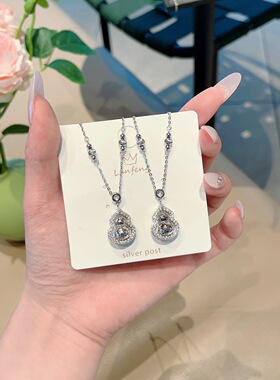 S925银纯银新碎冰冰葫芦项链纯银项链不褪色礼盒礼袋新年顺丰3