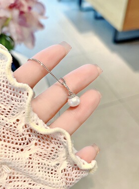 S925银纯银淡水珍珠小灯泡纯银项链不褪色礼盒礼袋新年顺丰3