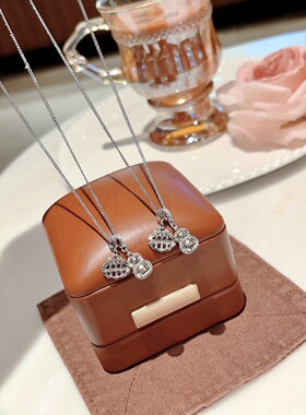 S925银纯银新如意算盘项链纯银项链不褪色礼盒礼袋新年顺丰3