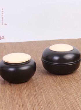 红木小罐子印泥茶叶小收纳盒
