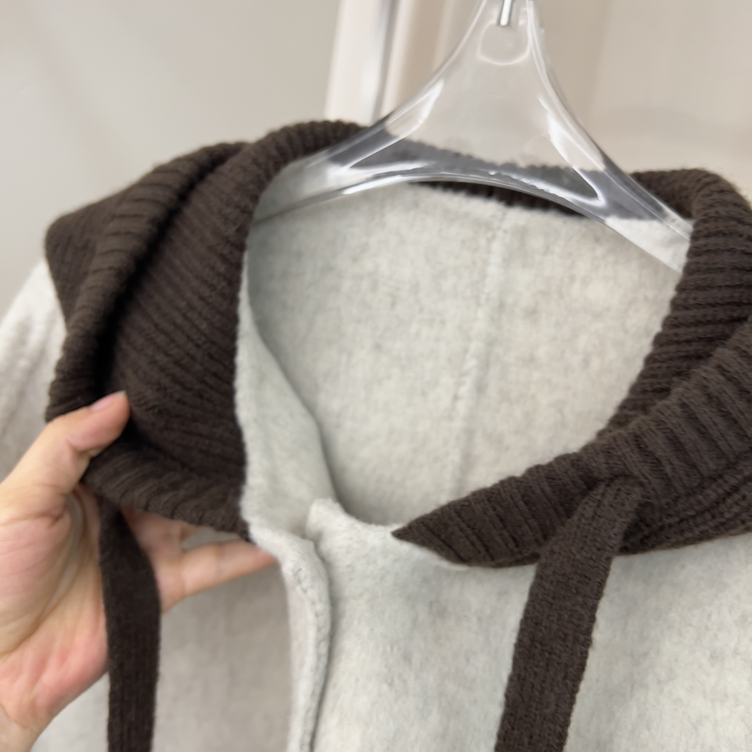 气质高级感宽松蝙蝠袖毛呢外套女秋冬季韩系经典百搭休闲短款上衣,淘宝优惠券,粉丝福利购,淘宝优惠卷