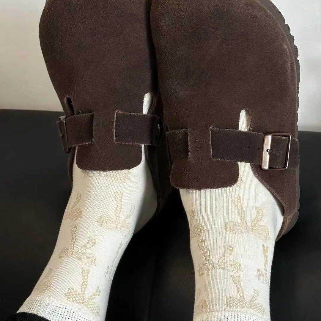 秋冬新款安可拉红袜子女中筒袜ins潮网红款百搭韩系花边堆堆长袜,淘宝优惠券,粉丝福利购,淘宝优惠卷