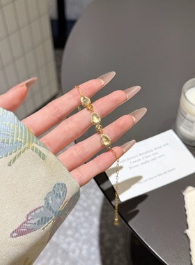 【金运】水沫玉葫芦设计款手链S925银镶嵌高级小众气质简约礼物