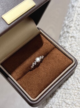 925银锆石戒指 《日进斗金》s925银 开口戒指她屿Lumi