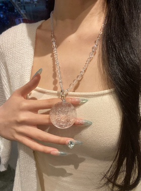 天然白水晶公主狐狸吊坠可爱蛇狐吊坠高端桃花爱情发财暴富礼物女