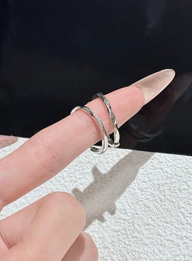 情侣戒指一对情侣款轻奢小众莫比乌斯环闭口款对戒送女友礼物