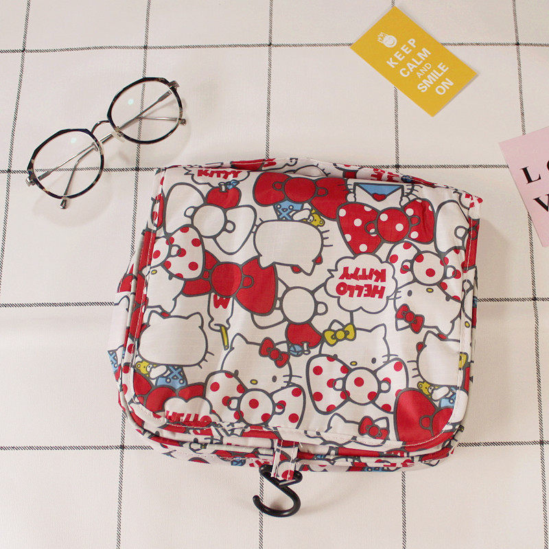 新款hello kitty大容量旅行洗漱包化妆包卡通悬挂式防水收纳包女,淘宝优惠券,粉丝福利购,淘宝优惠卷