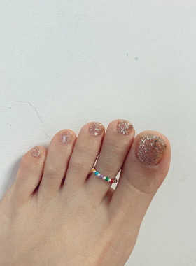 ins小众多巴胺纯银弹力脚戒瑜伽