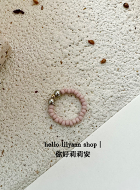 艺术灰粉色hello原创蝴蝶结脚戒