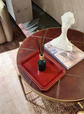 叙禾 Su Hearth 真皮托盘手表眼镜首饰车钥匙古玩陈列玄关收纳盘