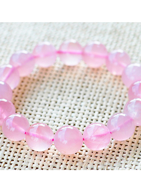 马达加斯加天然粉水晶手链女款