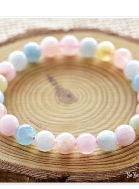 海蓝宝甜美风水晶饰品天然摩根石