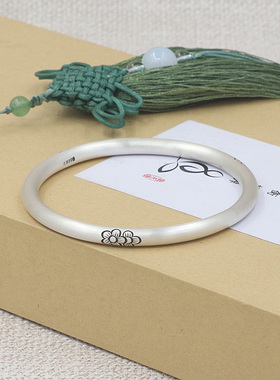 女士纯银999腕上拾光纯银999实心