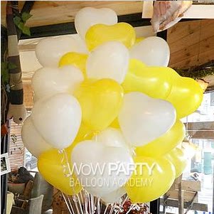 影楼拍摄外景摄影道具 情人节求婚气球 酒吧心形混色气球0.2一个