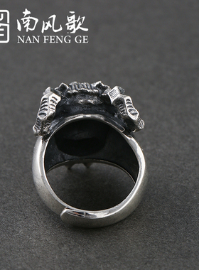 南风歌原创戒指瑞兽纯银礼物情侣