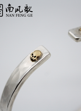 南风歌原创设计骷髅925纯银帅气