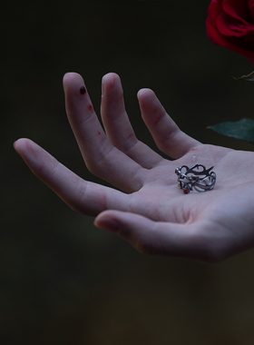 原创南风歌情侣银时尚通勤戒指