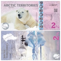 (Americas) Arctic 2 5 Yuan Business Memorial Plastic Note New UNC