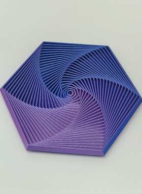 3D打印六边形套环摆件