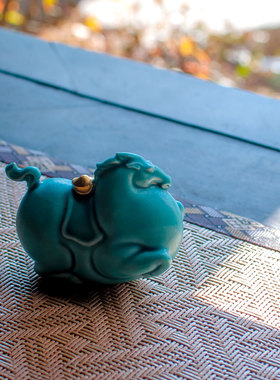 手工陶瓷马年招财创意家居摆件