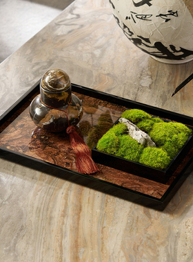 酒店大堂休息区沙发茶几金属大理石底座艺术工艺品摆件雕塑设计感