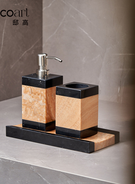 现代轻奢酒店样板间卫浴洗漱套装