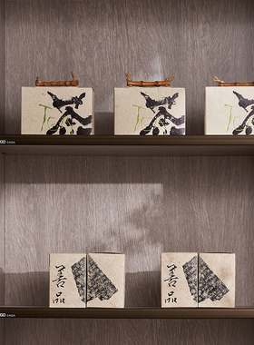 新中式样板间软装书房书柜装饰品