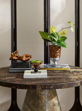 邸高中古风金属人物摆件客厅