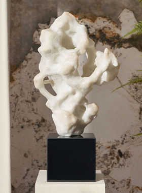 复古宫廷风宫殿大堂展示台太湖石雕塑摆件中国风装饰美陈场景布置