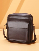 Single shoulder bag Bull Leather Male Bag Slanted Satchel Bag New Business Leather Bag Mens Bag Briefcase Han Edition Casual Little Backpack