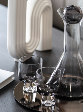 轻奢风套装售楼处不锈钢极简酒具