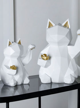 招财猫儿童房摆件桌面软装饰品