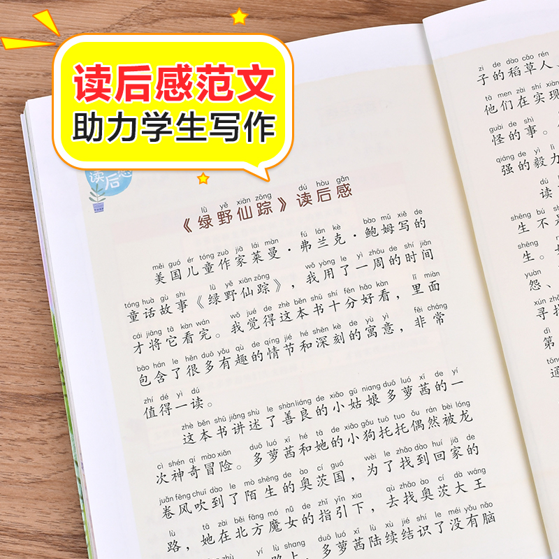 绿野仙踪彩图注音版正版 三年级上下册一二年级课外经典书目6-8岁小学生低年级阅读书籍幼儿童文学读物少儿名著小学生带拼音故事书 - 图3