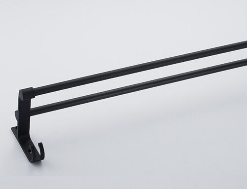 35cm免打孔45cm55cm65cm75cm95cm1m1.1m黑色毛巾架可定制孔太空铝 - 图3