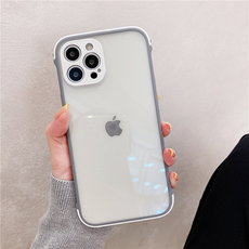 Чехол для телефона 简约奶奶灰拼接撞色iphone12promax适用苹果11手机壳13/xs/8p/xr