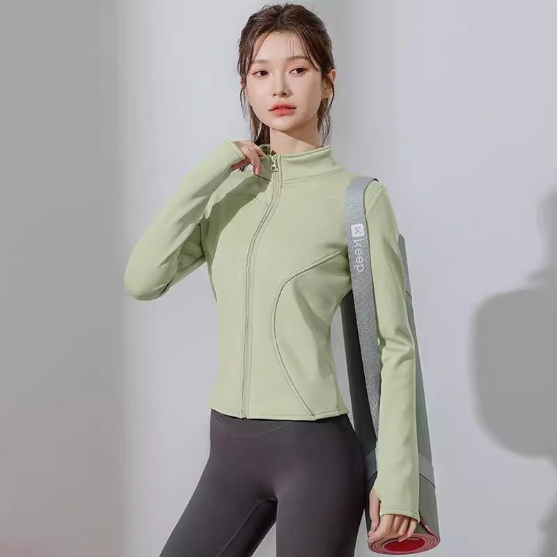 冬季抓绒内胆瑜伽修身运动上衣加绒普拉提瑜伽服女健身衣内搭外套,淘宝优惠券,粉丝福利购,淘宝优惠卷