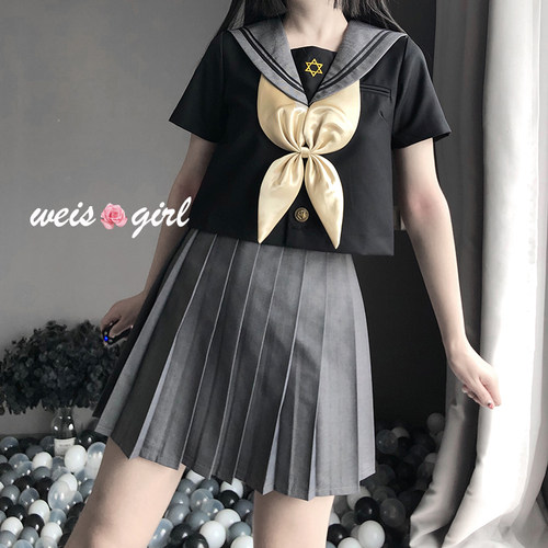 日系学院高中校服班服ds不良少女jk学生装水手服制服诱惑暗黑套装