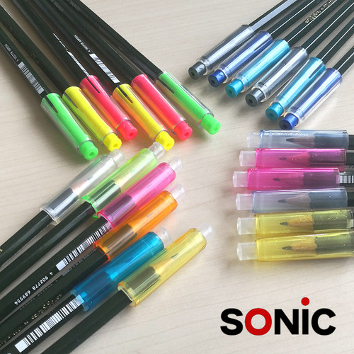 日本SONIC索尼克铅笔帽SK-274儿童铅笔保护帽 铅笔保护套延长器 - 图0