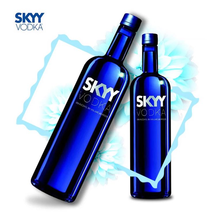 skyy伏特加 双瓶组合装 蓝天sky vodka鸡尾酒基酒深蓝伏特加750ml - 图0