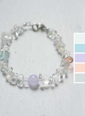 橘紫色手链果汁很韩配色女