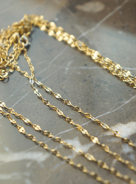 18K镀金蛇骨链女百搭锁骨链细款