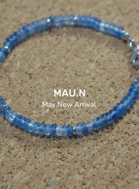 天然石女蓝色冰透项链夏季清凉