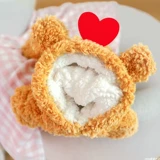 Одежда для щенка бишон медведь плюшевая помесяна бархатная утолщенная хлопчатобумажная одежда Домашние животные осень и зимняя одежда люблю четвероногую любовь хлопковая одежда