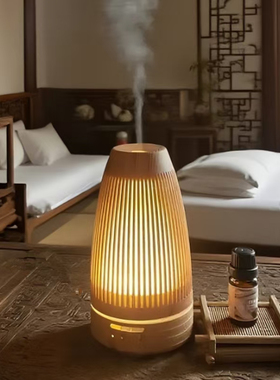 中式镂空香薰机加湿器复古茶室用