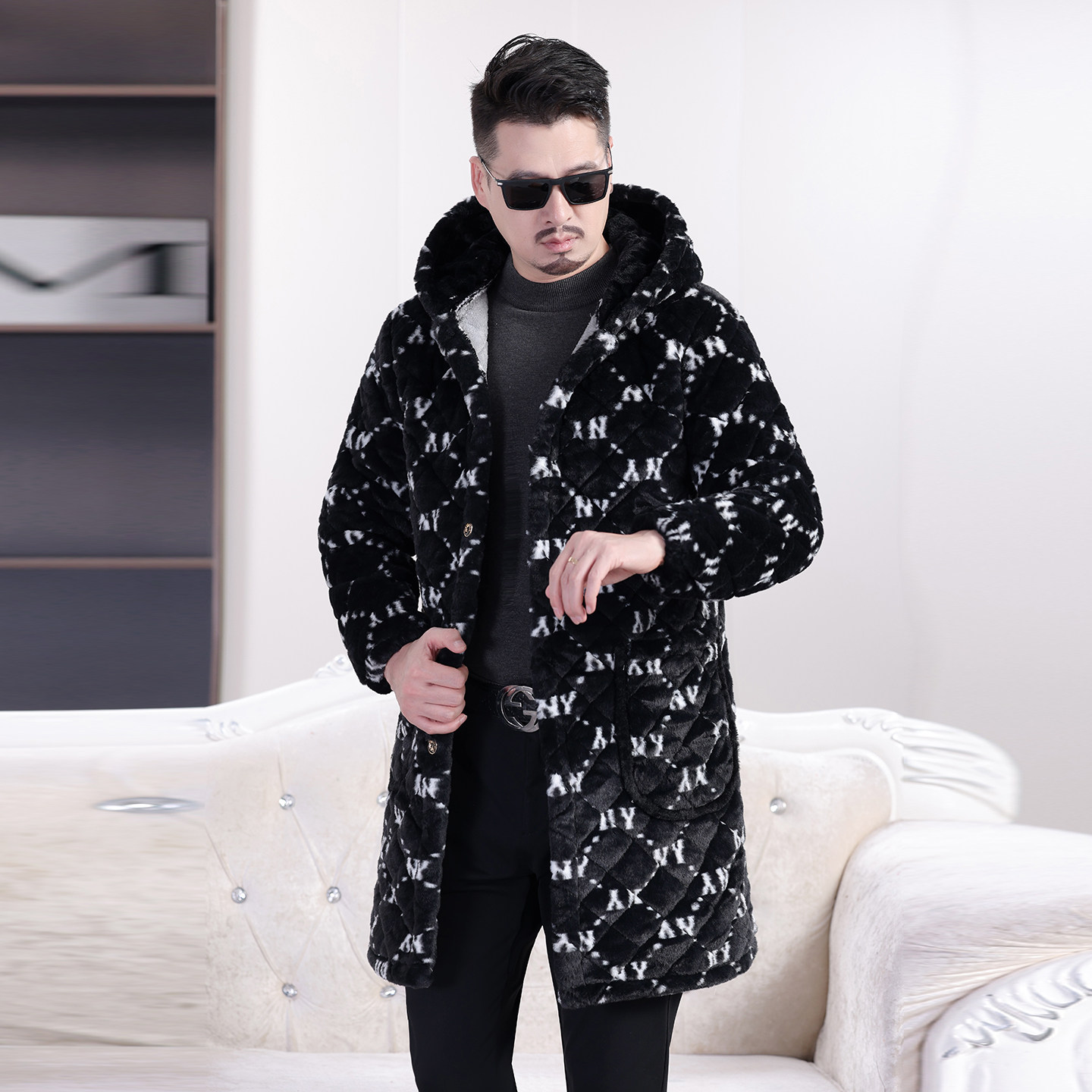 2025冬季新款加绒加厚棉衣男中长款连帽保暖外套宽松大码棉服棉袄,淘宝优惠券,粉丝福利购,淘宝优惠卷